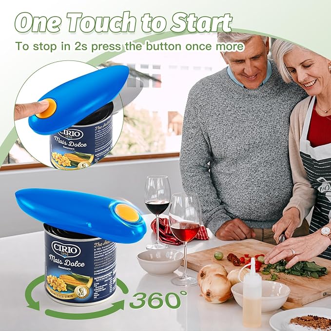 Electric Can Opener, Automatic Hands Free, Kitchen Whisk Wisks for Cooking, Blending, Whisking, Beating, Stirring with Silicone Spatulas Red Round Plastic Food Storage Replacement Lids (blue)