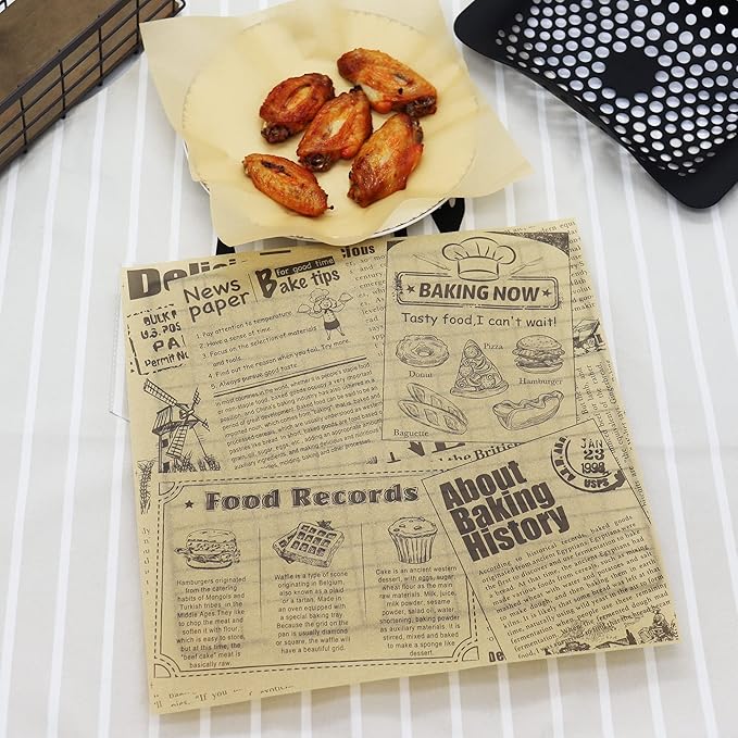 Premium Deli Paper 12"x12"- 200 Pack - Water & Grease Resistant, Greaseproof Liners for Food Boats - Pre Cut Deli Sandwich Wrappers - Food Basket Sheets for BBQ, Picnic, Tray Liner