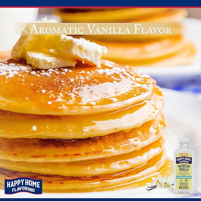 Happy Home Clear Imitation Vanilla Flavoring, Non-Alcoholic, Certified Kosher, 7 oz.