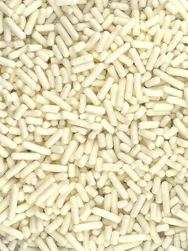 White Sprinkles for Baking Cakes, Cupcakes, Cookie Decorations, Ice Cream and Donut Toppings Edible Decorating Baking Supplies - 4 oz package (White)