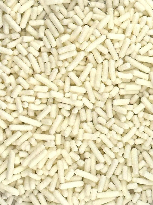 White Sprinkles for Baking Cakes, Cupcakes, Cookie Decorations, Ice Cream and Donut Toppings Edible Decorating Baking Supplies - 4 oz package (White)