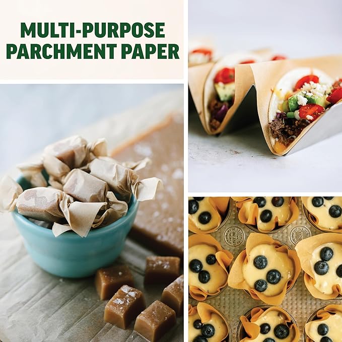 Zenlogy 5x5 Small Parchment Squares (300 sheets) - Unbleached, Non-stick, Pre-cut Parchment Paper- Ideal for Candy Wrappers, Liner Paper, Freezing and Storing, Separating, and Diamond Painting
