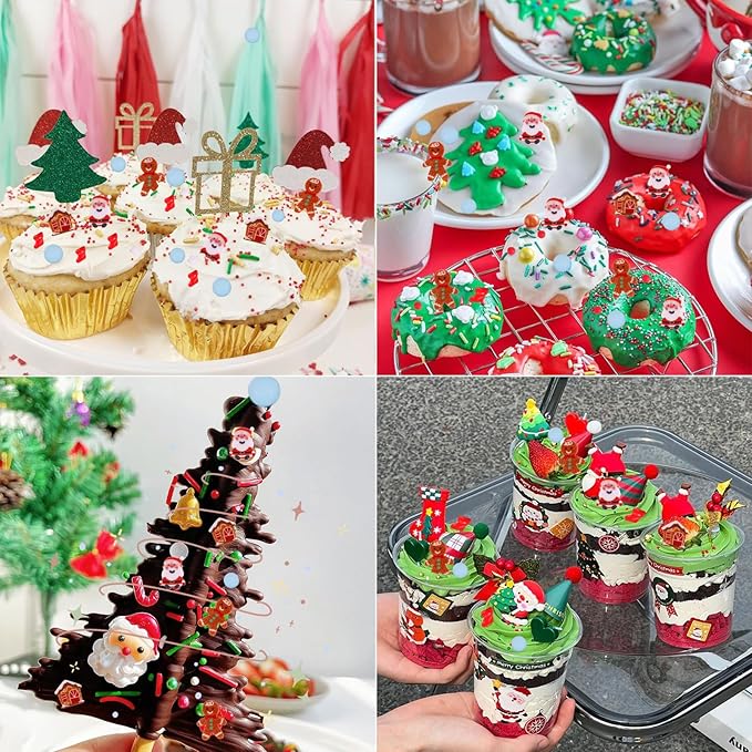 Christmas Sprinkles Holiday Cake Sprinkles Edible Blue White Red Sprinkle Winter Snowman Gingerbread House Frozen Sprinkle Pearls Sugar Jimmies mix for Cookie Baking Cake Decoration 3.5 Oz