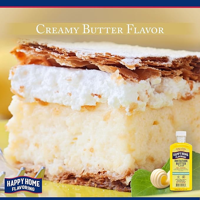 Happy Home Imitation Butter Flavoring, Non-Alcoholic, Certified Kosher, 7 oz.