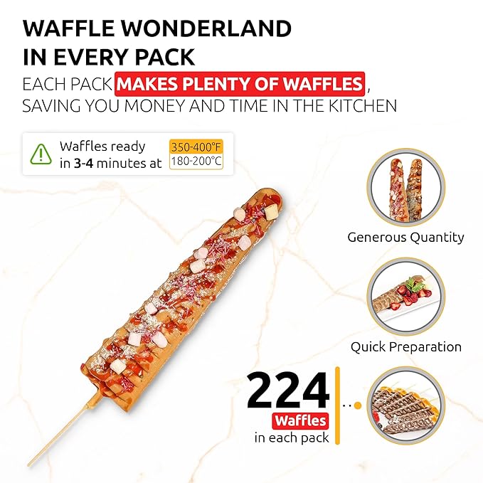 OldSoul Professional Popstick Waffle Mix | Stick Waffles Dough Mix | 10 Lbs | Vanilla Flavor | 224 Waffles (10 Lbs, Gluten Free)