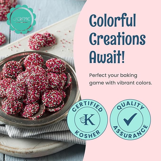 O’Creme Nonpareils Sprinkles – 4oz Purple Non Pareil Sprinkles – Colorful Sprinkles for Cake Decorating – Kosher Sprinkles for Ice Cream, Cookies, Cupcakes, Baked Goods