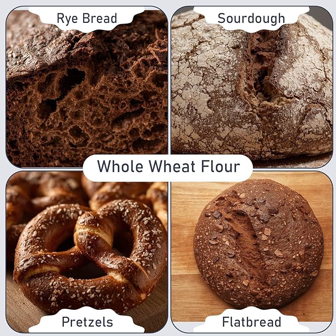 Great River Milling Organic Dark Rye Flour | Whole Grain, Non-GMO, Kosher, Unbromated | Earthy Flavor for Rye Bread, Sourdough Starter, Bagels, Crackers & Artisan Baking | 2 Lb