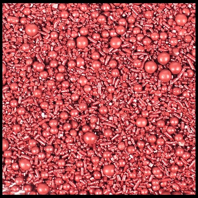 Confect Sprinkles- Premium Copper Edible Asssorted jimmis, Dragees, Sparkling Sugar, Pearls| | Toppings for Baking & Desserts for Cake & Cupcake Decoration - Vegan, Gluten-Free, Nut-Free, Soy-Free, Dairy-Free, Palm Oil-Free-4.2 Oz