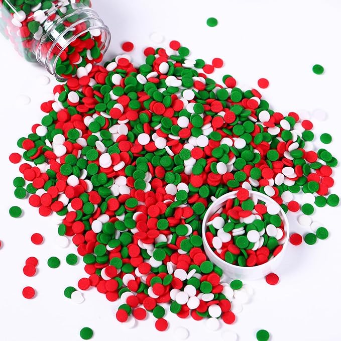 Christmas Sprinkles for Cookies, Red and Green Sprinkles Perfect for Christmas Dessert Party 3.52 Ounce