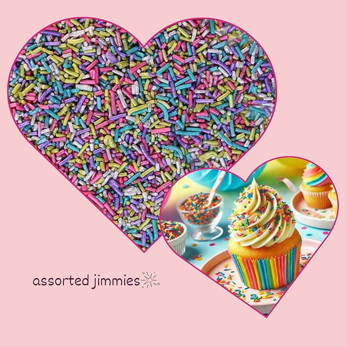 Confect Rainbow Sprinkles Mix – Custom Blend Jimmies for Cake, Cupcake & Cookie Decorating – (Frosted Rainbow) Vegan, Gluten-Free, Nut-Free, Soy-Free, Dairy-Free, Palm Oil-Free- 4.2 oz (Frosted Rainbow)