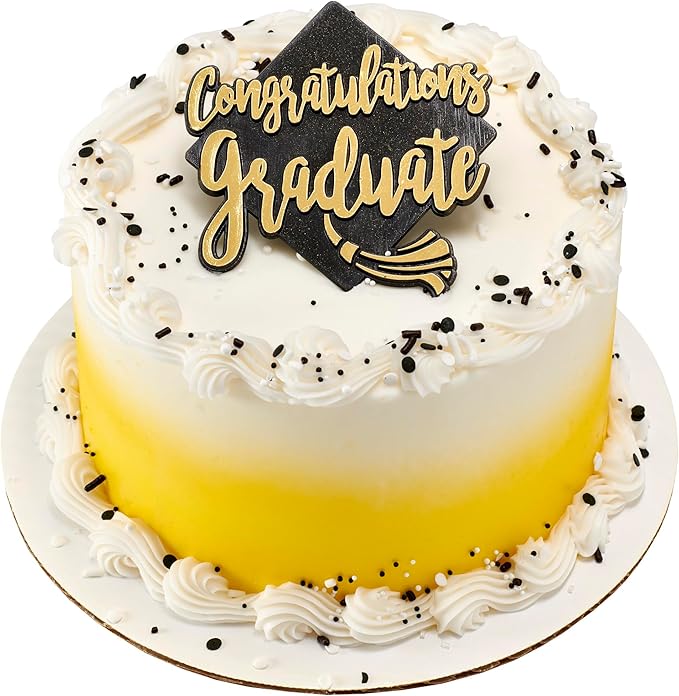 DecoPac Graduation Fusion Mix Candy Sprinkles, 26oz, Fancy Sprinkles in Handheld Container, Edible Black And White Sprinkles For Celebration Cakes, Cupcakes, Cookies and Donuts