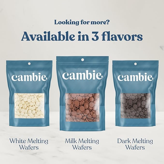 Cambie White Chocolate Melts – 2 Pounds of Melting Chocolate Wafers for Dipping, Molding & Baking Chocolates – Smooth and Creamy Candy Melts