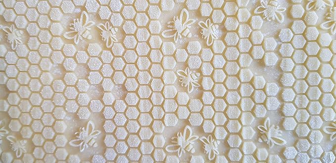 HONEYCOMB EMBOSSING ROLLING PIN LASER ENGRAVED ROLLING PIN with BEES PATTERN FOR HOMEMADE COOKIES