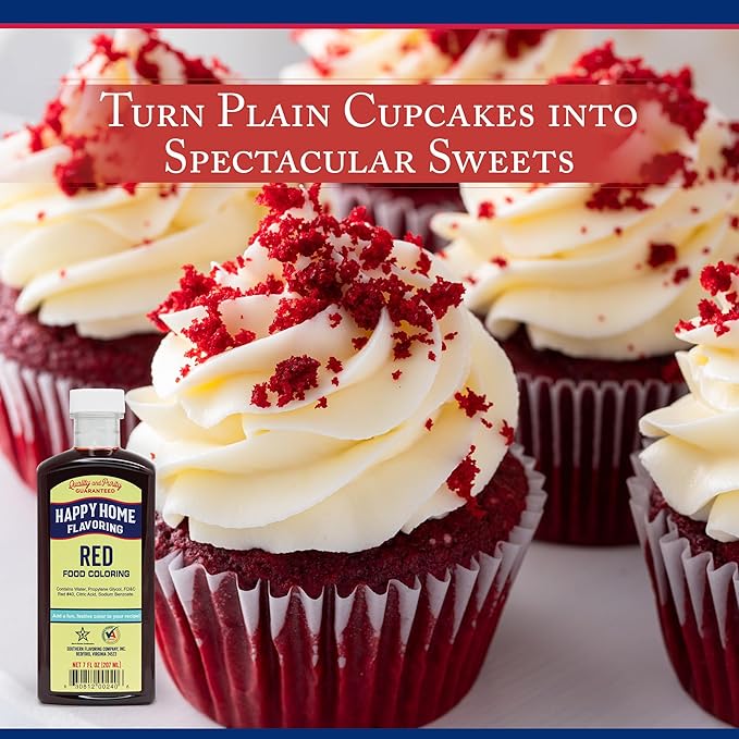Happy Home Flavoring Red Food Color, 7 oz.