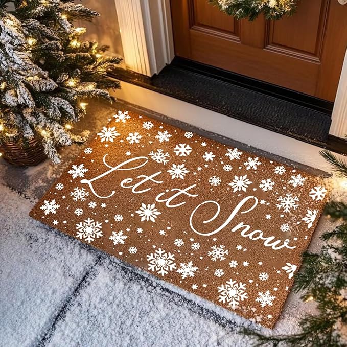 Christmas Stencils for Crafts Reusable Christmas Doormat Stencils Holiday Stencil for Window Glass Wood Wall Fabrics Decor