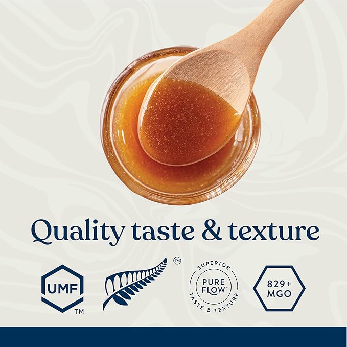 Manuka Honey UMF 20+ MGO 826+ 100% Pure New Zealand Raw & Unfiltered, Certified Award Winning, Silky Smooth Taste & Texture 8.8 Oz