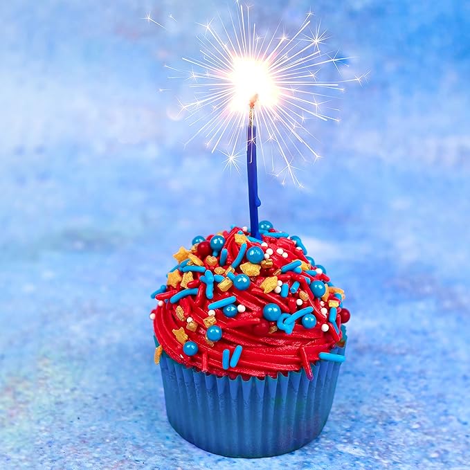 Sweets Indeed Sprinkles, Patriotic Edible Sprinkle Mix, Red Blue Gold, 4th of July, Perfect for Cake Decorations, Baking, Ice Cream, Cookies, Cupcake Topper For Birthday, Dairy Free, 4 ounces (Patriotic) (Marvelous)