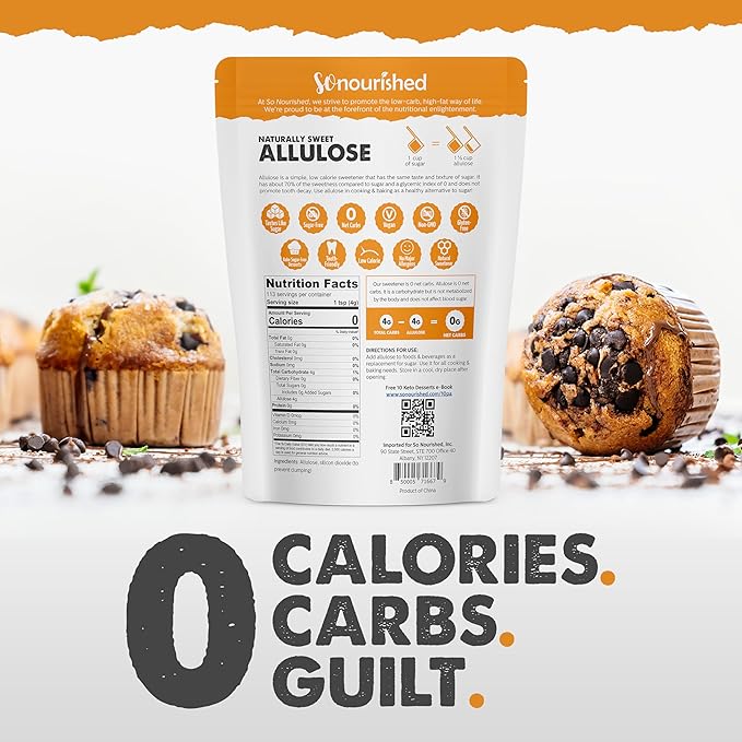 Allulose Sweetener Powdered - Keto Sugar Substitute - 0 Calorie, 0 Net Carb, Non-GMO (3 lb / 48 oz)