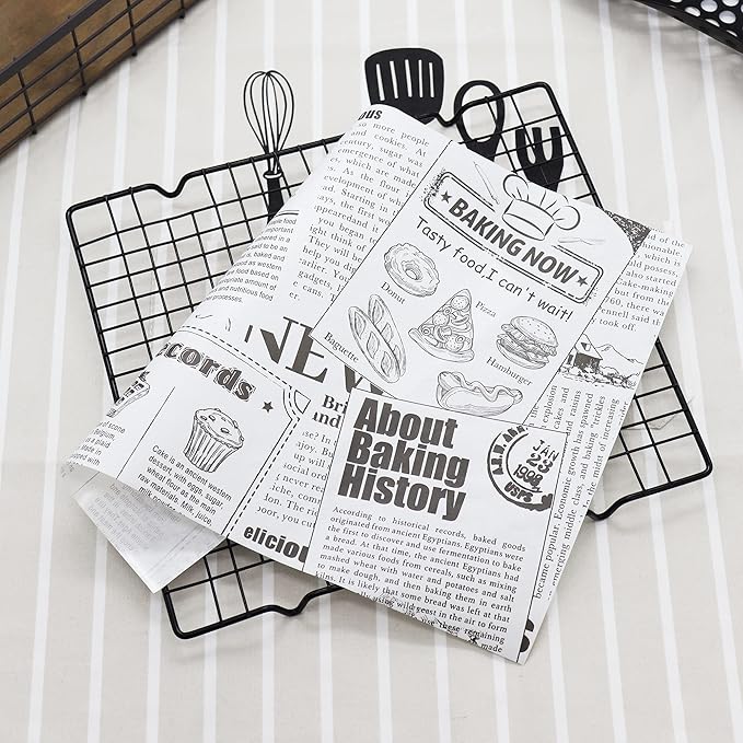 Premium Deli Paper 12"x12"- 200 Pack - Water & Grease Resistant, Greaseproof Liners for Food Boats - Pre Cut Deli Sandwich Wrappers - Food Basket Sheets for BBQ, Picnic, Tray Liner