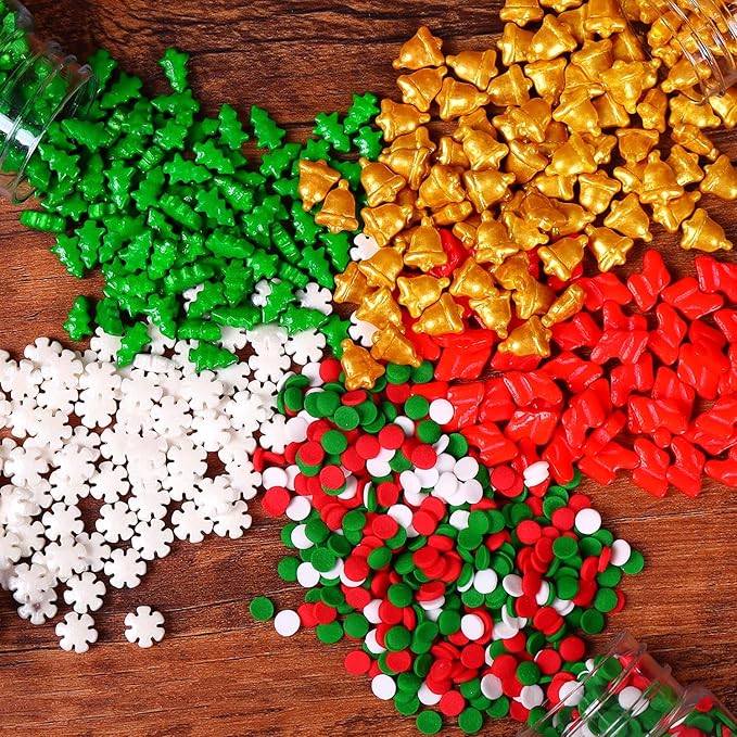 Christmas Sprinkles for Cookies, Red and Green Sprinkles Perfect for Christmas Dessert Party 3.52 Ounce