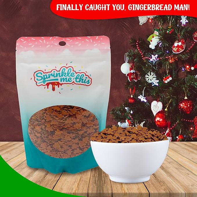 Christmas Sprinkles - Holiday Sprinkles For Baking And Decorating - A Variety Of Bulk Sprinkles Sure To Fit Every Baking Need For The Holidays - 4 Ounce Variety (Gingerbread Men)