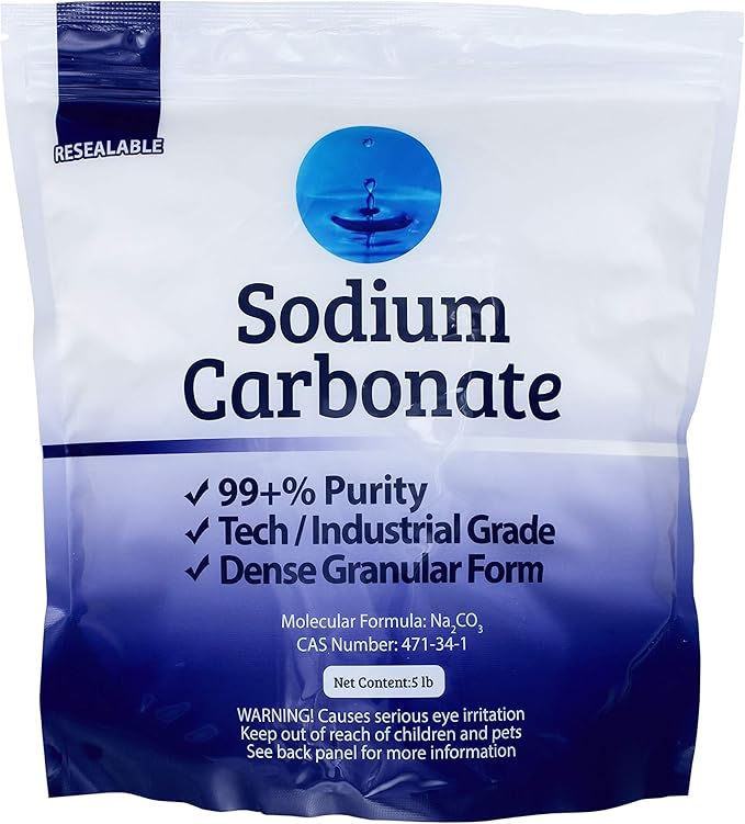 Duda Energy 10 lb Pure Sodium Carbonate Dense Soda Ash Na2CO3 pH Adjust Chemical Spa Pool Cleaning Dishwasher