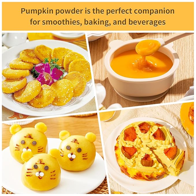 GaoGaoFen Pumpkin Powder,9.87oz/280g,100% Pure Pumpkin,Natural Vegetable Powder,Superfood for Baking,Drinks,Smoothies,No Additives