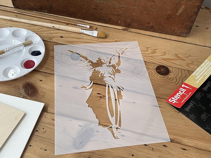 Stencil1 Stencil 8.5 x 11-inch-Angel, 8.5 x 11