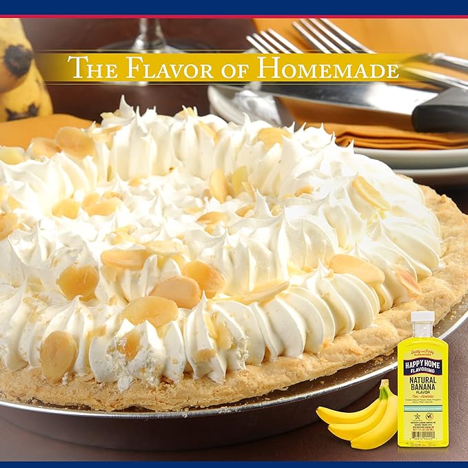 Happy Home Natural Banana Flavoring, Non-alcoholic, Certified Kosher, 7oz.
