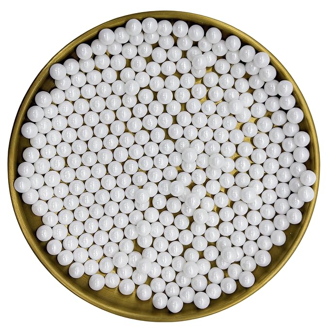 Edible White Pearl Sugar Sprinkles Candy 7mm Mini Pearls Cake Decorations Cupcake Toppers Cookie Decorating Perfect for Wedding Party Valentine Halloween Christmas Supplies 3OZ