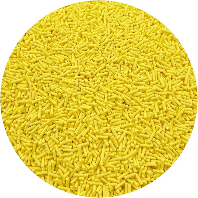 150g Fake Sprinkles Resin Sprinkles Clay Sprinkles Fake Candy Sprinkles Polymer Sprinkles Polymer Clay Slices for Resin Nail Slime Scrapbook DIY Art Crafts Making(235-yellow)