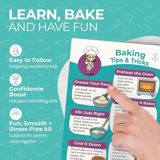 Tovla Jr. My First Visual Cookbook Set for Kids | 2 Recipe Books for Real Cooking | Healthy Swaps | Montessori Learning Gift for Girls and Boys Ages 4–12 | Christmas and Birthday Gift