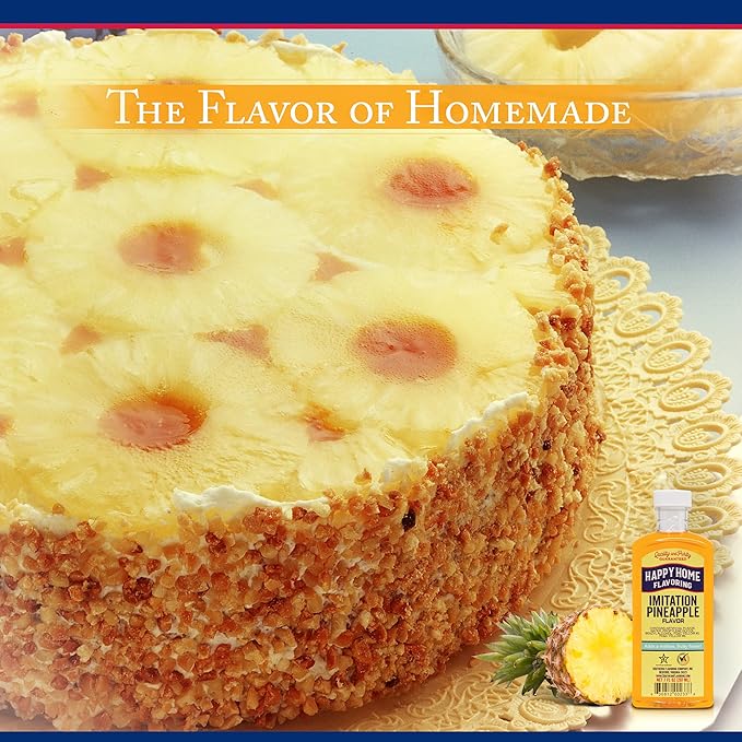 Happy Home Imitation Pineapple Flavoring, Certified Kosher, 7 oz.