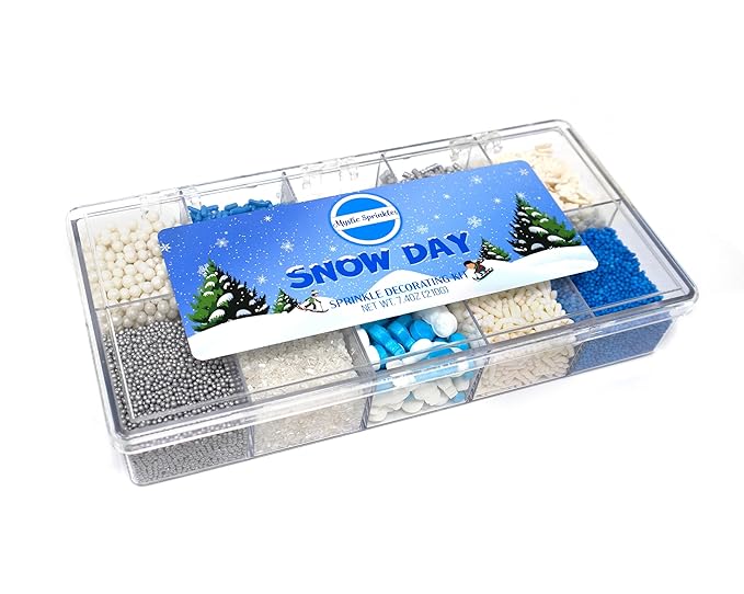 Mystic Sprinkles Christmas Holiday Sprinkle Decorating Kits (Snow Day! Sprinkle Decorating Kit 7.4oz)