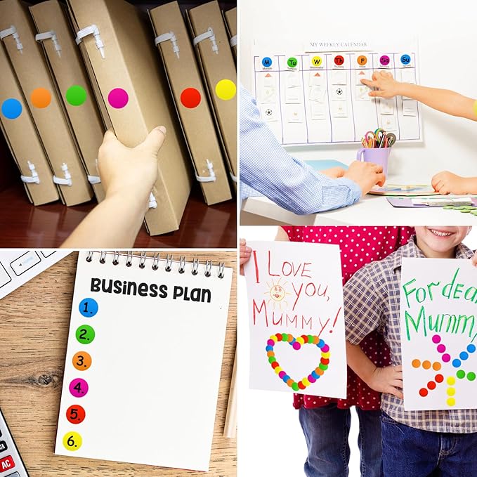 6000 Pcs Colored Dot Stickers, Circle Color Coding Labels, Garage Yard Sale Price Stickers, Office Classroom Decor Must Haves Supplies, Pricing Tag Labels