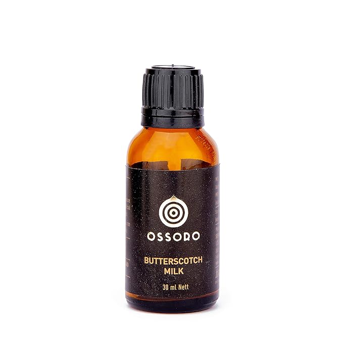 Ossoro Butterscotch Milk Flavor 1 Fl Oz Pure Flavor and Essence For Baking Cooking Ice creams with No Added Sugar, Gluten-Free Flavors Used For Candy Making, Cakes, Drinks