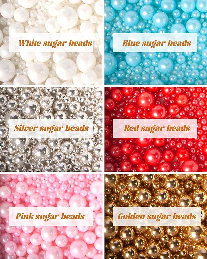 Easter Sprinkles for Baking Edible Sugar Confetti, Nonpareils & Sugar Pearls - Easter Cake Decorations, Cookies, Cupcakes, Dessert Toppings (Spring Pastel Colors)