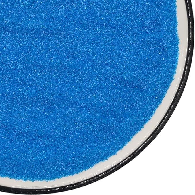 Edible 5 Ounce Fine Decorative Blue Sanding Sugar Sprinkles for Baking, Sparkling Crystals for Cakes, Cookies, Cupcakes, Ice Cream Topping and Rimming Sugar