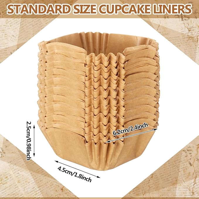 Tanlade 350 Pcs Square Mini Cupcake Liners Disposable Brownie Baking Pan Liners Paper Baking Cup for Cup and Cupcakes Party Supplies for Weddings Birthdays Bridal(Craft)