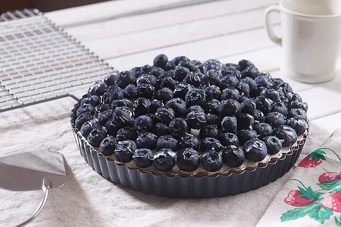 Fox Run 9.5-Inch Non-Stick Tart Pan, Removable Bottom Quiche Pan