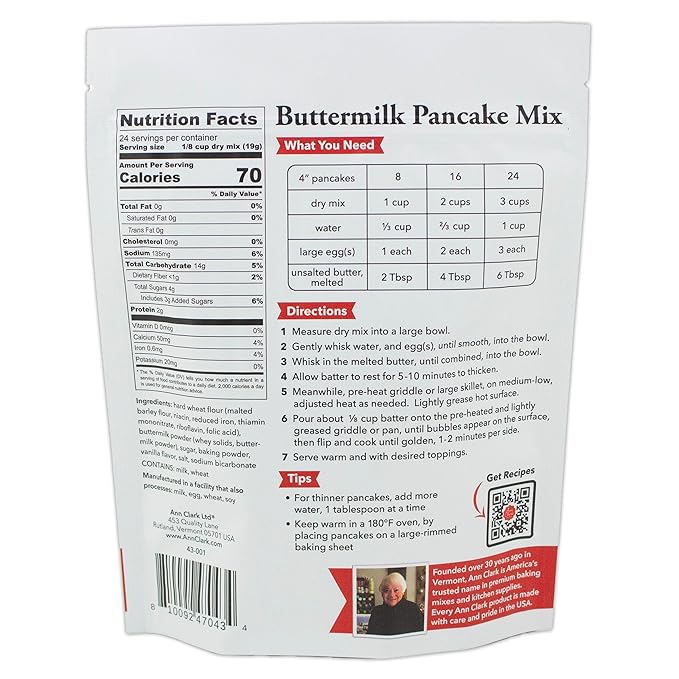 Ann Clark Buttermilk Pancake Mix, 16 oz (2 Pack)