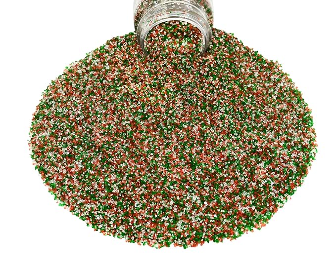 Mystic Sprinkles Christmas Holiday Sprinkle Mixes (Jingle All The Way Sanding Sugar 4oz)