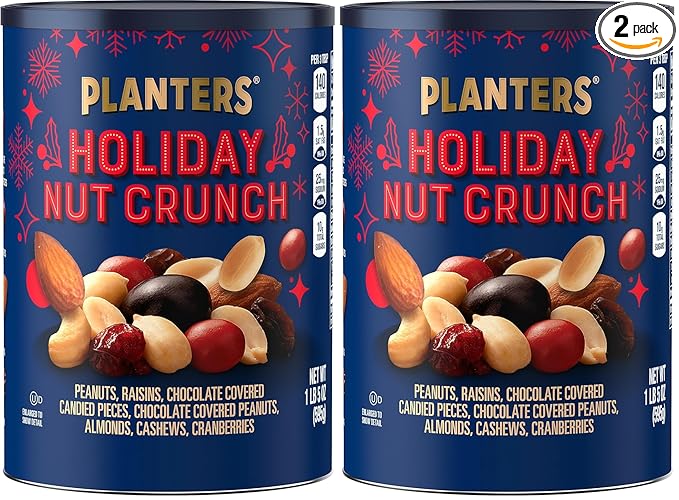 Planters Limited Edition Holiday Nut Crunch, 21 oz Can (Pack of 2)