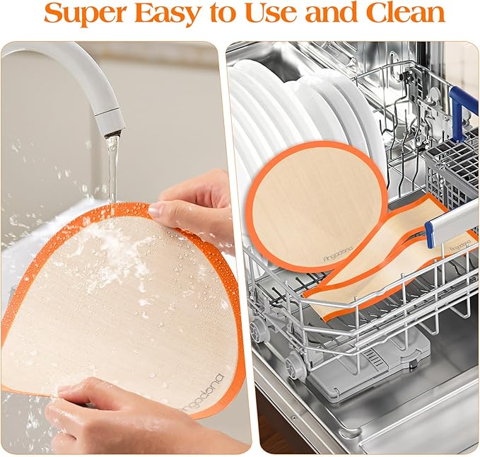 Silicone Baking Mat for Springform Pan 9 inch, Prevent cake from Sticking to Bottom and Side,Easy Clean & Non Sick Silicone Baking mat for Cheesecake Pan （Orange）