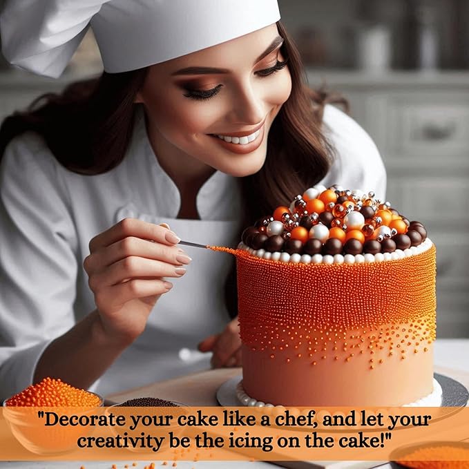 Confect Citrus Orange Sprinkles – Edible Cake & Cupcake Decorating Toppings for Baking, Cookies & Desserts | Vegan, Gluten-Free, Soy-Free, Dairy-Free, Palm Oil-Free- 4.2 Oz