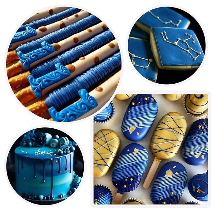 Oil Based Food Coloring for Chocolate - 88ml Vivid Fat Soluble Food Coloring for Candy Melts, Baking, Cake, Cookie - Liquid Tasteless Food Colour Dye for Butter, DIY Fondant and Macaron (Blue)