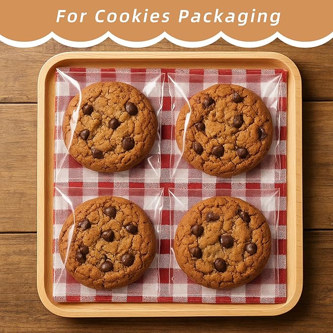 5x7 Inch Cookie Bags, 120 Pcs Clear Self Sealing Cellophane Treat Bags for Candy, Jewelry, Gift Wrapping, Party Favors, Crafts, Cookie Wrappers Self Adhesive