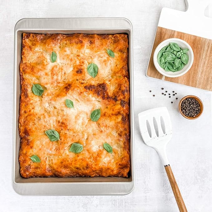 USA Pan Nonstick Roasting and Deep Lasagna Pan, 16 x 10.3-Inch