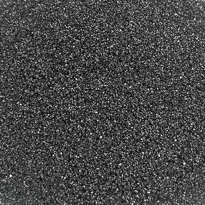 PhilaeEC Black Sanding Sugar Edible Sparkling Crystals for Baking Cake Decoration Cookie Ice Cream Cupcake Toppers Wedding Party Valentines Halloween Christmas Supplies 5oz