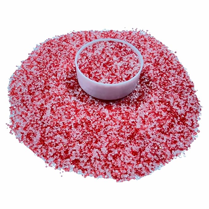 Sentovac Red and White Sanding Sugar Edible Sprinkles Sprinkles for Cake Decorating | 1 Bottle 5.0oz Cookie Decorating Celebrations Wedding Shower Party Valentines Supplies